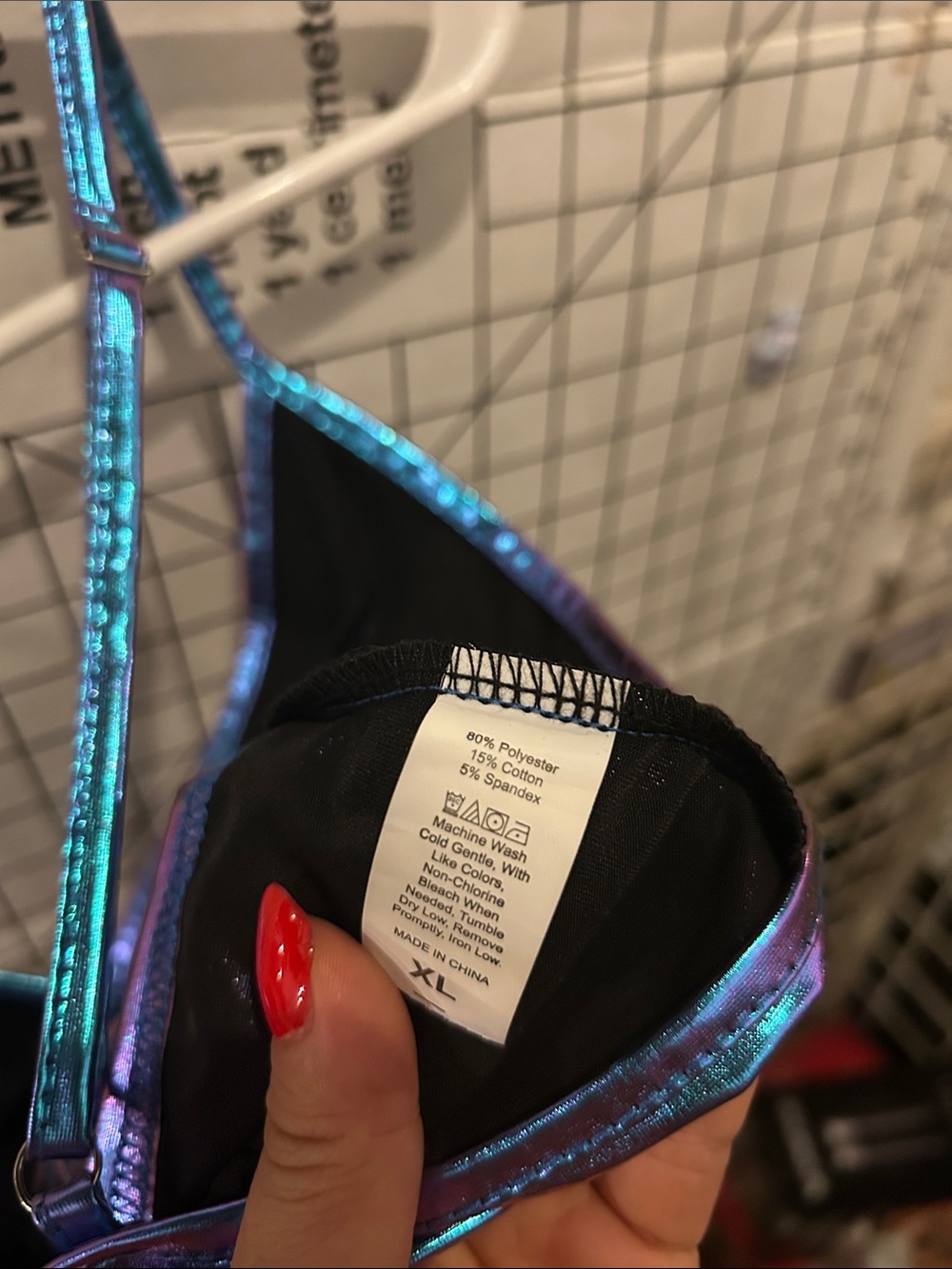 Iridescent Teal Purple Bralette Top - Picture 3 of 3